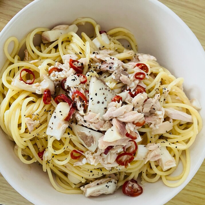 ツナとエリンギのパスタ